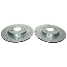 Load image into Gallery viewer, PowerStop Rear Drilled &amp; Slotted Rotor (Pair) fits 2021-2023 Hyundai Santa Fe Calligraphy / 2021 Hyundai Santa Fe Hybrid B...