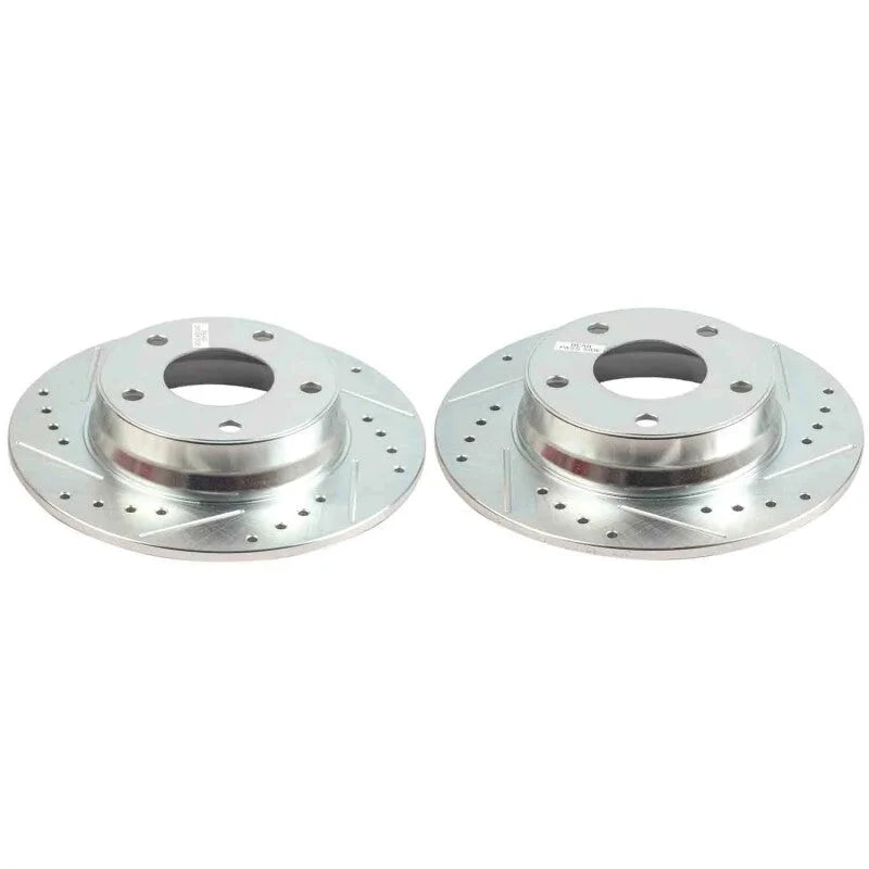PowerStop Rear Drilled & Slotted Rotor - Pair fits Nissan Sentra / 2022-2024 Nissan Sentra S / 2020-2025 Nissan Sentra SR
