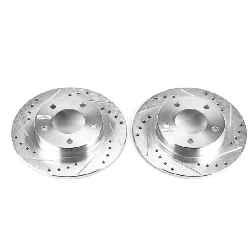 PowerStop Rear Drilled & Slotted Rotors Pair fits 1993-1997 Ford Probe / 1997 Ford Probe GTS / 1993-1996 Ford Probe SE / 1...