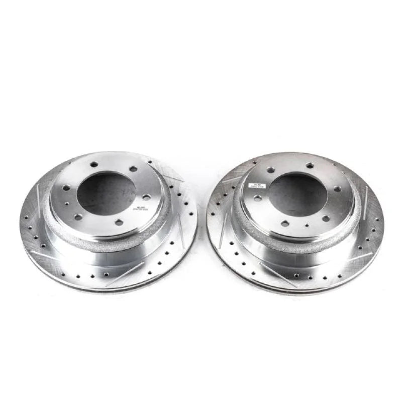 PowerStop Rear Drilled & Slotted Rotors Pair fits 1996-1999 Acura SLX / 1994-2002 Honda Passport / 1993 1994 Isuzu Amigo /...