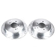 Load image into Gallery viewer, PowerStop Rear Drilled &amp; Slotted Rotors Pair fits 2001-2006 Hyundai Santa Fe / 2005 2006 Hyundai Tucson GL / 2005-2007 Hyu...