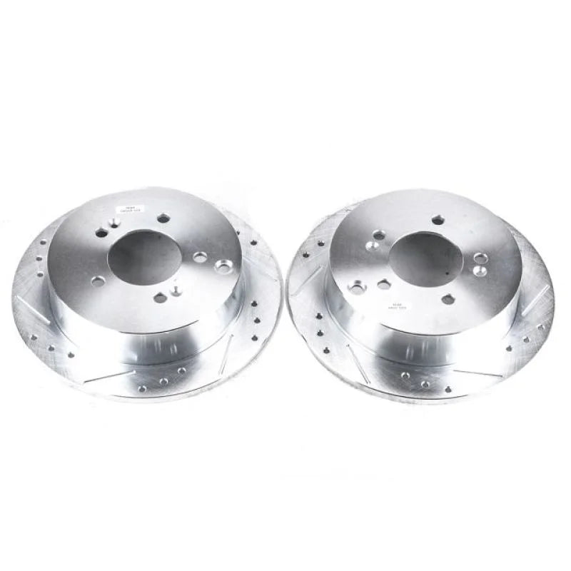 PowerStop Rear Drilled & Slotted Rotors Pair fits 2001-2006 Hyundai Santa Fe / 2005 2006 Hyundai Tucson GL / 2005-2007 Hyu...
