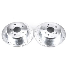Load image into Gallery viewer, PowerStop Rear Drilled &amp; Slotted Rotors Pair fits 2002-2003 Lexus ES300 / 2004-2006 Lexus ES330 / 2005-2007 Toyota Avalon ...