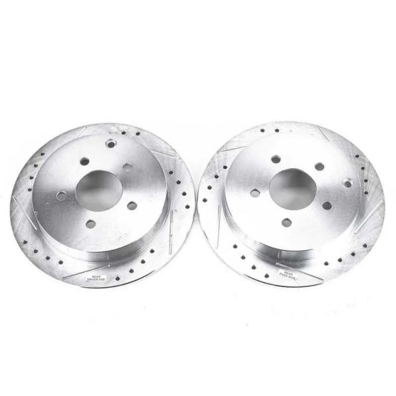 PowerStop Rear Drilled & Slotted Rotors Pair fits 2002-2007 Buick Rendezvous / 2002-2005 Chevrolet Venture / 2005 Chevrole...