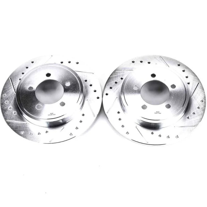 PowerStop Rear Drilled & Slotted Rotors Pair fits 2002-2010 Ford Explorer / 2002-2010 Ford Explorer Eddie / 2007-2010 Ford...