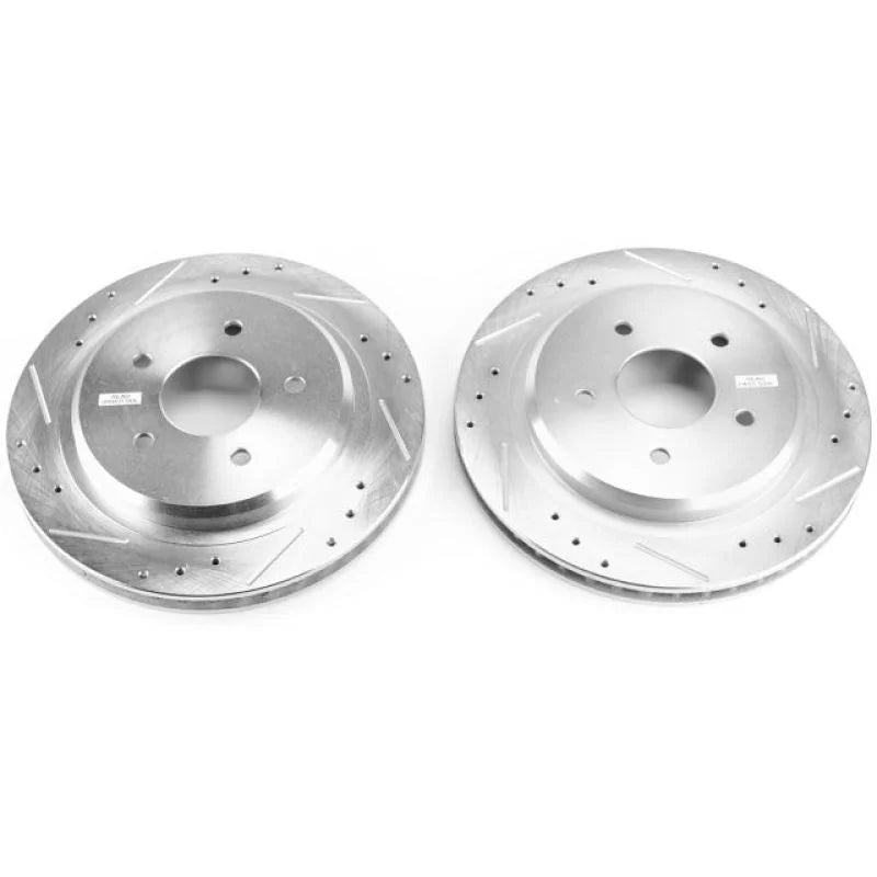 PowerStop Rear Drilled & Slotted Rotors Pair fits 2004-2008 Cadillac XLR / 2008 2009 Cadillac XLR PLATINUM / 1997-2013 Che...