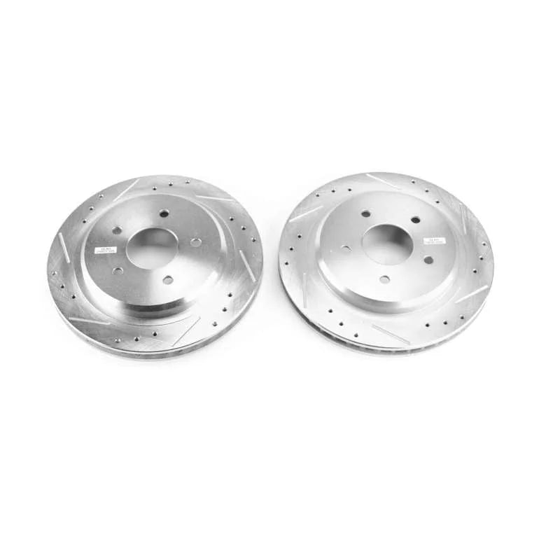 PowerStop Rear Drilled & Slotted Rotors Pair fits 2004-2008 Cadillac XLR / 2008 2009 Cadillac XLR PLATINUM / 1997-2013 Che...