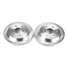 Load image into Gallery viewer, PowerStop Rear Drilled &amp; Slotted Rotors Pair fits 2004-2010 Infiniti QX56 / 2005-2009 Nissan Armada LE / 2010-2018 Nissan ...