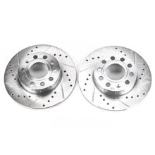 Load image into Gallery viewer, PowerStop Rear Drilled &amp; Slotted Rotors Pair fits 2008 Audi A3 / 2011-2013 Volkswagen Golf / 2006 2007 Volkswagen Jetta 2....