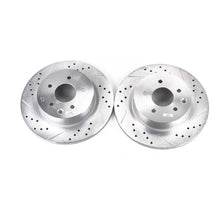 Load image into Gallery viewer, PowerStop Rear Drilled &amp; Slotted Rotors Pair fits 2008-2012 Infiniti EX35 / 2013 Infiniti EX37 / 2011 Infiniti G25 / 2005-...
