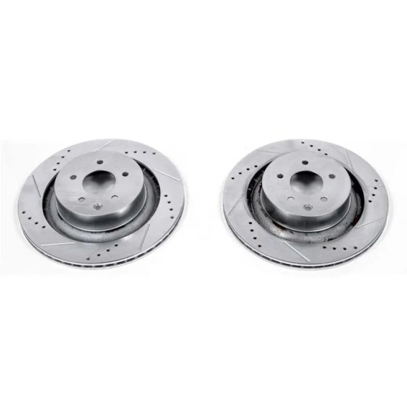 PowerStop Rear Drilled & Slotted Rotors Pair fits 2009 2010 Infiniti G37 / 2011-2013 Infiniti G37 IPL / 2008-2010 Infiniti...