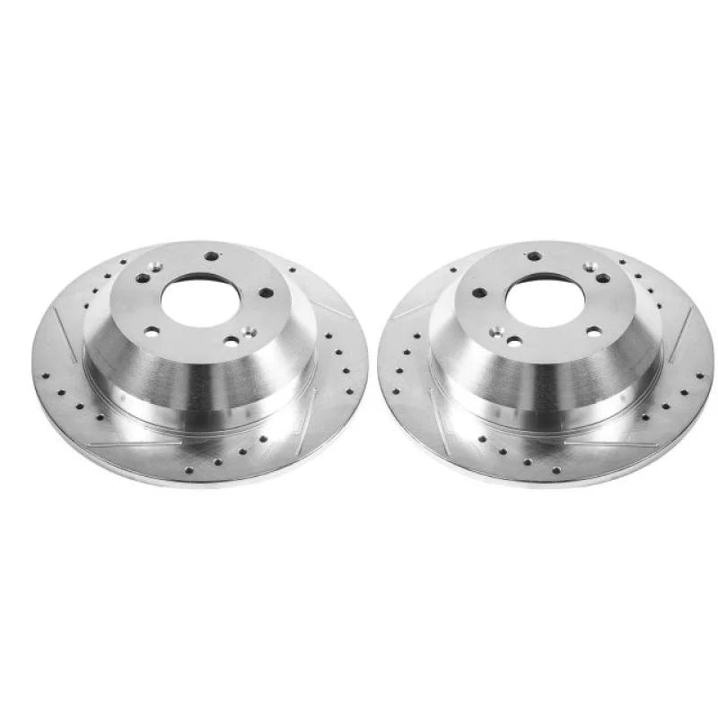 PowerStop Rear Drilled & Slotted Rotors Pair fits 2010-2018 Hyundai Santa Fe / 2015-2021 Kia Sedona EX / 2015-2020 Kia Sed...