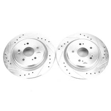 Load image into Gallery viewer, PowerStop Rear Drilled &amp; Slotted Rotors Pair fits 2015-2020 Acura Tlx / 2017-2025 Honda CR-V EX / 2017-2025 Honda CR-V - M...