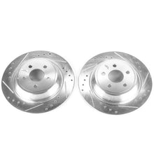 Load image into Gallery viewer, PowerStop Rear Drilled &amp; Slotted Rotors Pair fits 2015-2024 Ford Edge / 2017-2019 Ford Fusion SPORT / 2019 2020 Ford Polic...