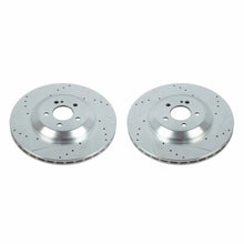 Load image into Gallery viewer, PowerStop Rear Drilled &amp; Slotted Rotors Pair fits 2019-2023 Mercedes-Benz CLS450 / 2019-2021 Mercedes-Benz CLS53 Amg / 201...