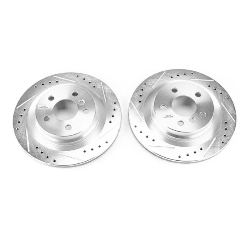 PowerStop Rear Drilled & Slotted Rotors Pair fits 2021-2024 BMW 228I Gran / 2020-2024 BMW 228I xDrive / BMW X1 / 2017-2022...