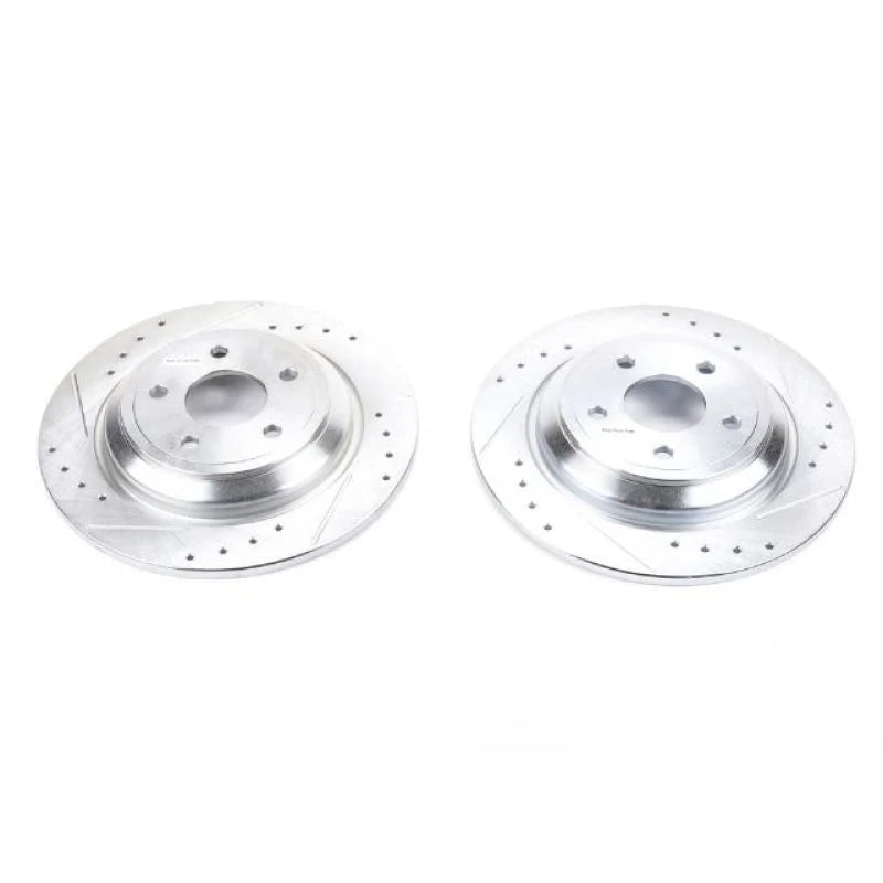 PowerStop Rear Drilled & Slotted Rotors Pair fits 2021-2025 Ford Bronco SPORT / 2023-2025 Ford Escape / 2020-2022 Ford Esc...