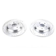 Load image into Gallery viewer, PowerStop Rear Drilled &amp; Slotted Rotors Pair fits 2021-2025 Ford Bronco SPORT / 2023-2025 Ford Escape / 2020-2022 Ford Esc...
