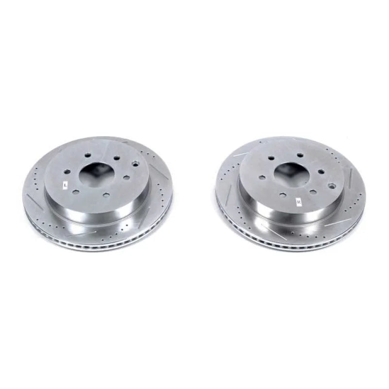 PowerStop Rear Drilled & Slotted Rotors Pair fits 56 2011-2013 Infiniti QX56 / 2014-2024 Infiniti QX80 / 2021-2024 Nissan ...