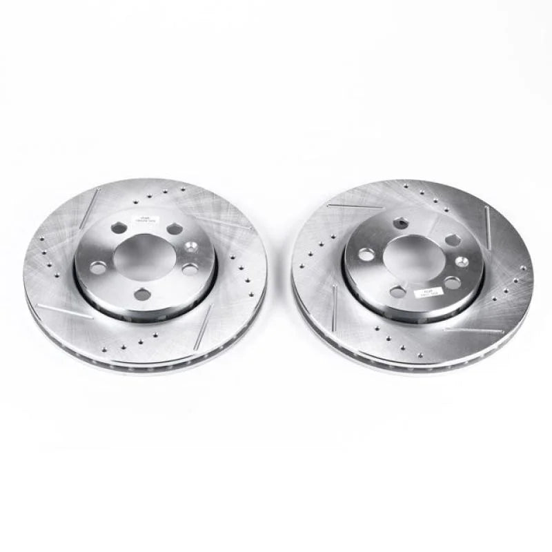 PowerStop Rear Drilled & Slotted Rotors Pair fits Audi TT / 2000-2006 Audi TT Quattro / 2002-2005 Volkswagen Golf GL / 200...