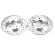 Load image into Gallery viewer, PowerStop Rear Drilled &amp; Slotted Rotors Pair fits Buick LeSabre / 2000-2005 Buick LeSabre Custom / 1997-2005 Buick Park Av...