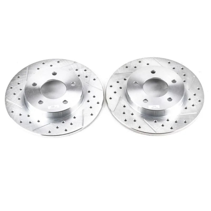PowerStop Rear Drilled & Slotted Rotors Pair fits Buick LeSabre / 2000-2005 Buick LeSabre Custom / 1997-2005 Buick Park Av...