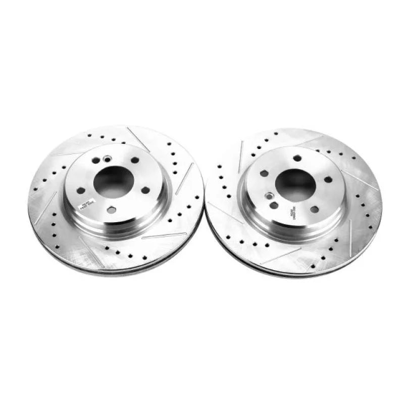 PowerStop Rear Drilled & Slotted Rotors Pair fits Chrysler Crossfire / 2005 Chrysler Crossfire Srt-6 / 2002-2004 Mercedes-...