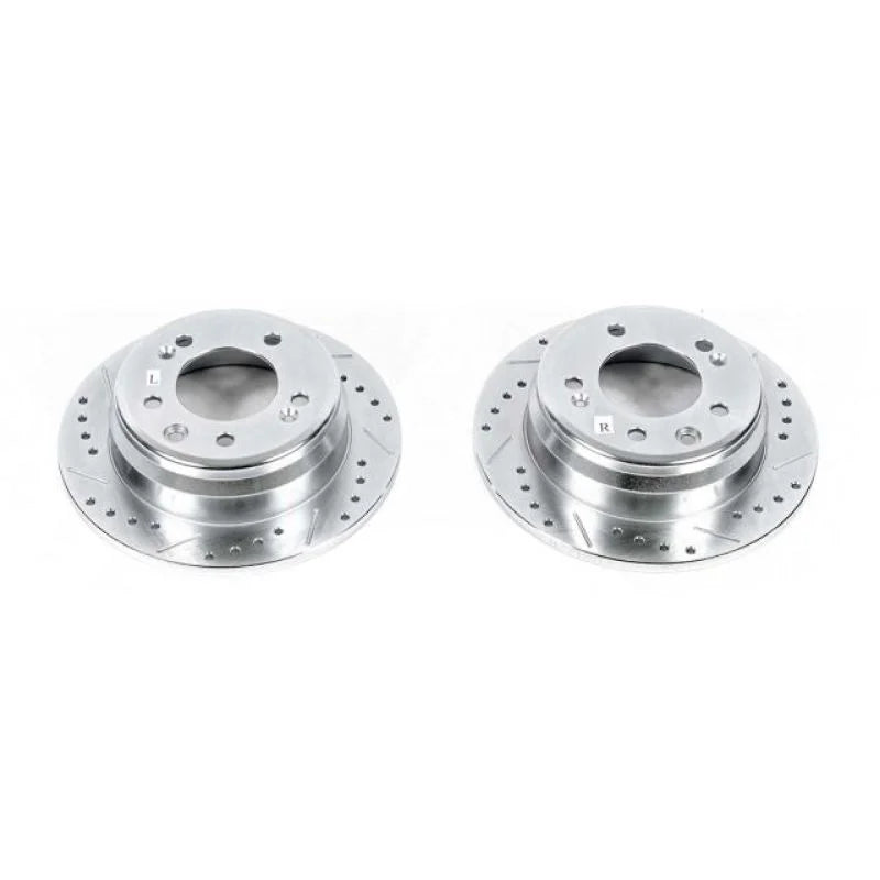 PowerStop Rear Drilled & Slotted Rotors Pair fits Hyundai Elantra / 2009-2012 Hyundai Elantra Touring / 2011-2013 Hyundai ...