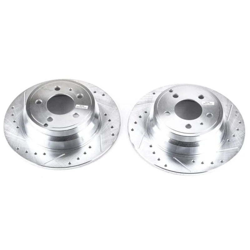 PowerStop Rear EVOLUTION Drilled & Slotted Rotors - Main Product View
