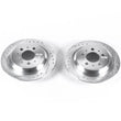 Load image into Gallery viewer, PowerStop Rear EVOLUTION Drilled &amp; Slotted Rotors - Pair fits 1998-2000 Volvo S70 / V70 - Main Product View