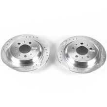 Load image into Gallery viewer, PowerStop Rear EVOLUTION Drilled &amp; Slotted Rotors - Pair fits 1998-2000 Volvo S70 / V70 - Main Product View