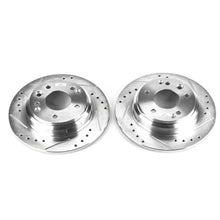 Load image into Gallery viewer, PowerStop Rear EVOLUTION Drilled &amp; Slotted Rotors - Main Product View