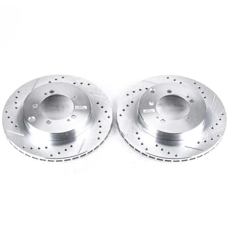 PowerStop Rear EVOLUTION Drilled & Slotted Rotors - Main Product View
