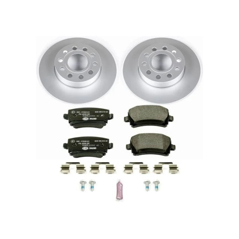 PowerStop Rear Euro-Stop Brake Kit fits 2008 Audi A3 / 2006 2007 Volkswagen Jetta 2.0T / 2005-2007 Volkswagen Jetta 2.5 / ...
