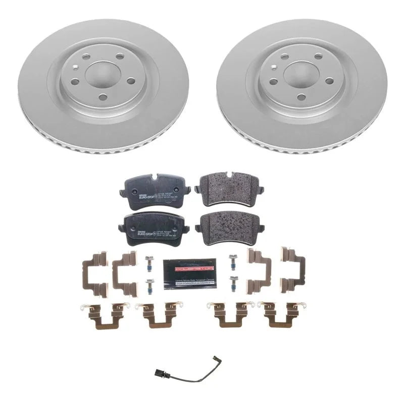 PowerStop Rear Euro-Stop Brake Kit fits 2012 Audi A7 Quattro / 2013-2014 Audi A8 Quattro / 2014 Audi A8 Quattro L TDI / 20...
