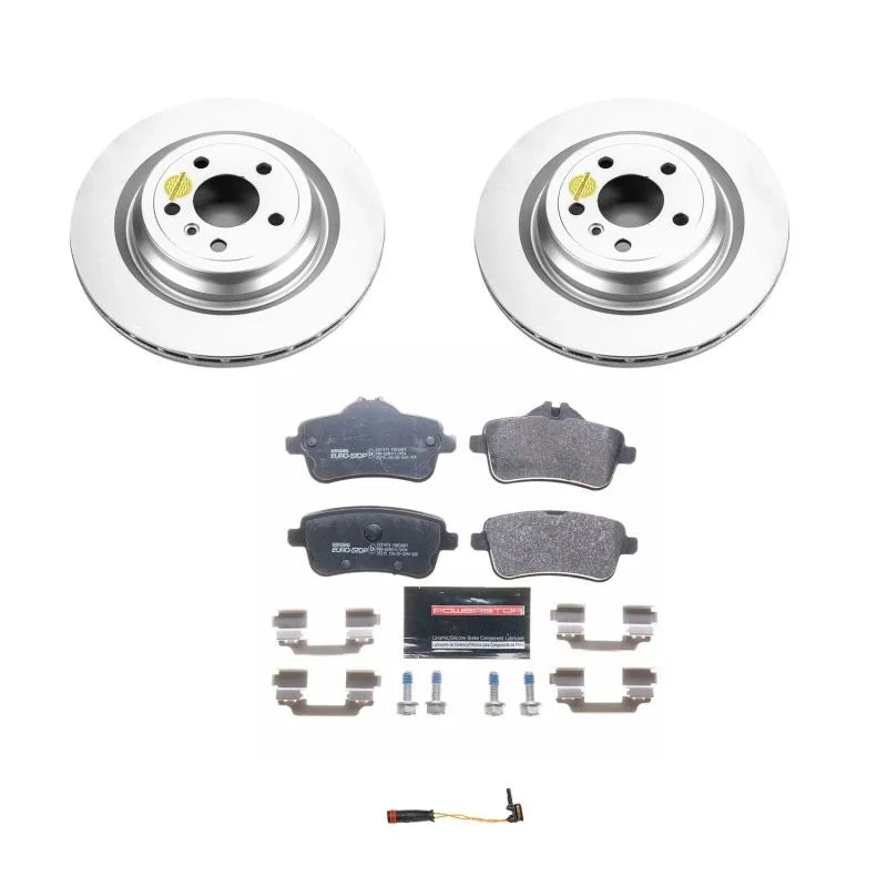 PowerStop Rear Euro-Stop Brake Kit fits 2016 2017 Mercedes-Benz GLE300D / 2016-2018 Mercedes-Benz GLE350 / 2016-2019 Merce...
