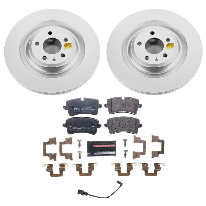 PowerStop Rear Euro-Stop Brake Kit fits 2016-2018 Audi A7 Quattro / 2013-2018 Audi S6 / 2013-2018 Audi S7 / 2013-2017 Audi...