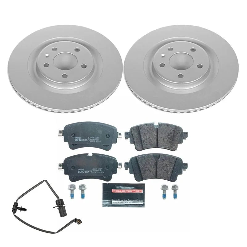 PowerStop Rear Euro-Stop Brake Kit fits 2017-2019 Audi A4 / 2017-2020 Audi A4 Quattro / 2017-2020 Audi A4 Allroad / 2018-2...