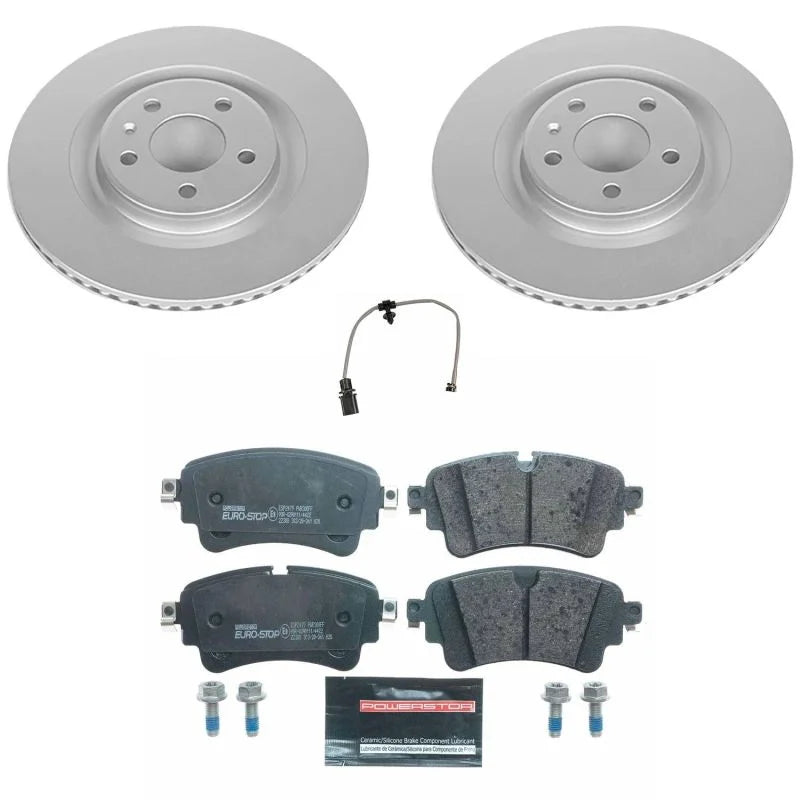 PowerStop Rear Euro-Stop Brake Kit fits Audi A6 / 2019-2020 Audi A6 Quattro / 2020 Audi A6 Allroad / 2019-2020 Audi A7 Spo...