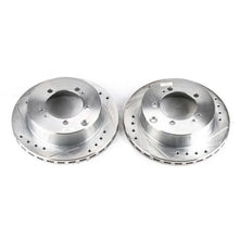Load image into Gallery viewer, PowerStop Rear Evolution Drilled &amp; Slotted Rotors - Main Product View