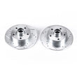 Load image into Gallery viewer, PowerStop Rear Evolution Drilled &amp; Slotted Rotors - Main Product View