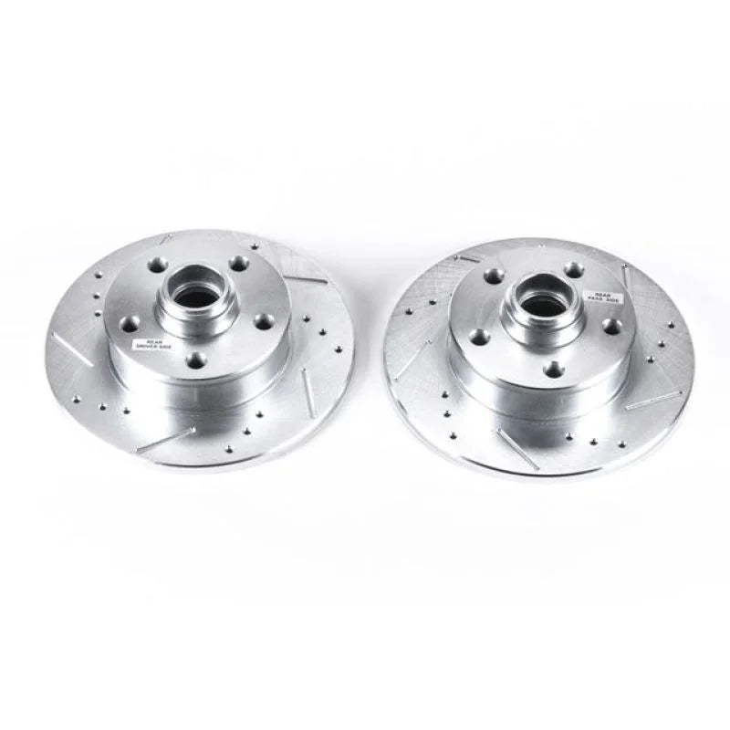PowerStop Rear Evolution Drilled & Slotted Rotors - Main Product View