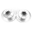 Load image into Gallery viewer, PowerStop Rear Evolution Drilled &amp; Slotted Rotors - Main Product View