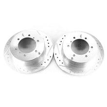 Load image into Gallery viewer, PowerStop Rear Evolution Drilled &amp; Slotted Rotors - Main Product View