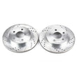 Load image into Gallery viewer, PowerStop Rear Evolution Drilled &amp; Slotted Rotors - Main Product View