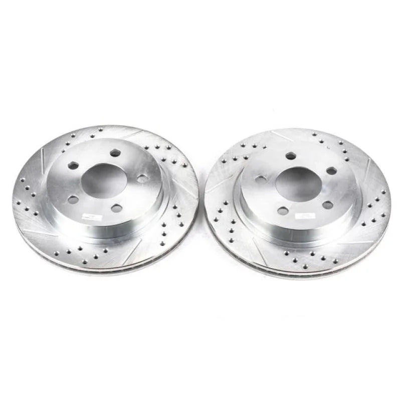 PowerStop Rear Evolution Drilled & Slotted Rotors - Main Product View