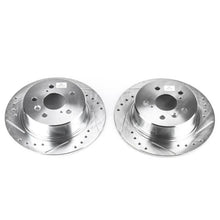 Load image into Gallery viewer, PowerStop Rear Evolution Drilled &amp; Slotted Rotors - Main Product View