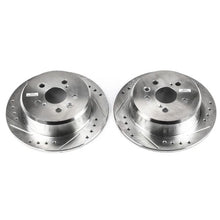 Load image into Gallery viewer, PowerStop Rear Evolution Drilled &amp; Slotted Rotors - Pair fits 1995-1999 Toyota Celica GT - Main Product View