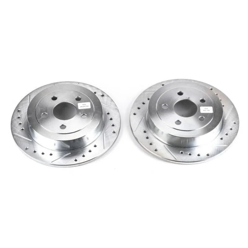 PowerStop Rear Evolution Drilled & Slotted Rotors - Main Product View