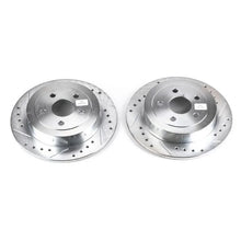 Load image into Gallery viewer, PowerStop Rear Evolution Drilled &amp; Slotted Rotors - Main Product View